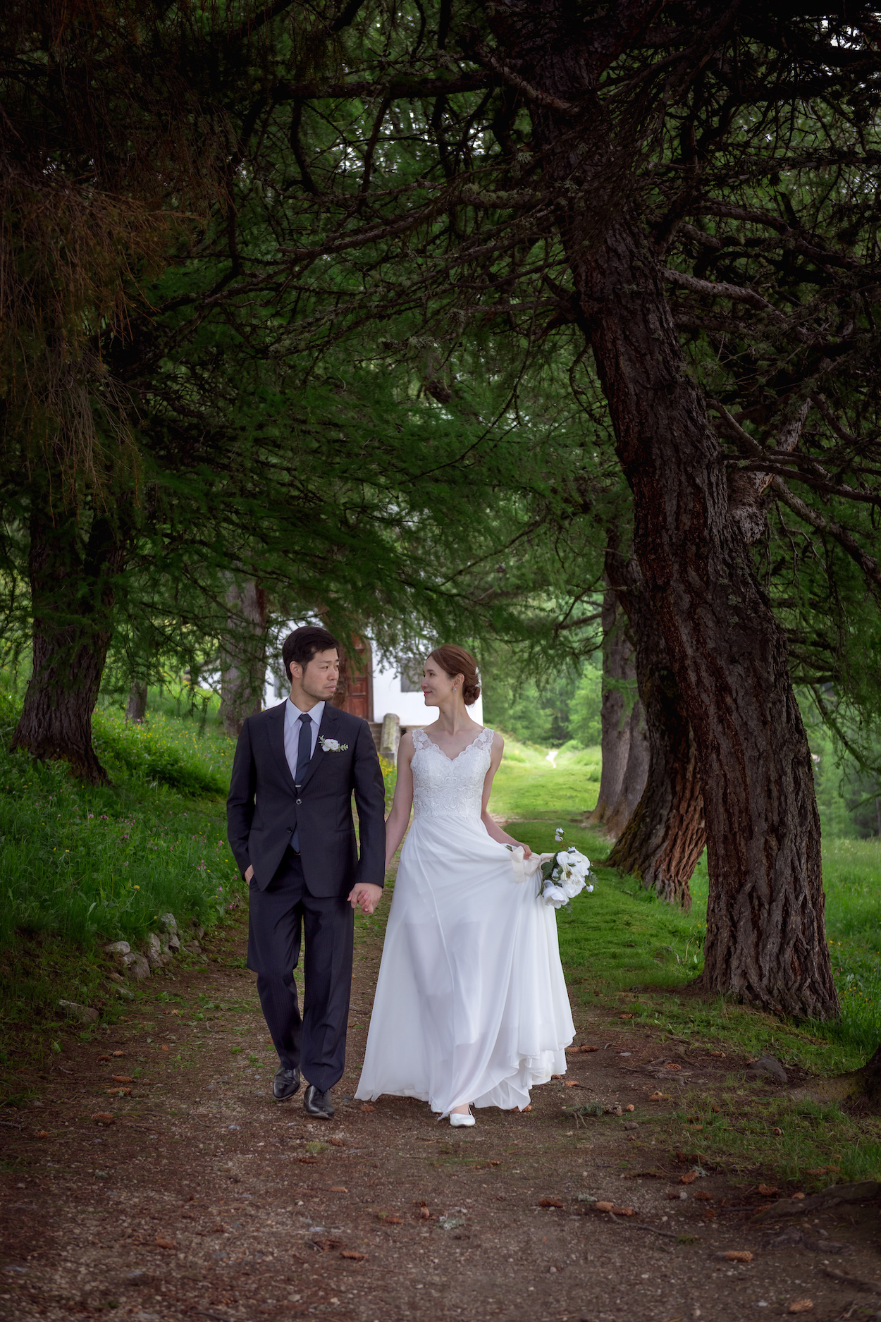 Wedding photo shoot on Riffelalp, Zermatt