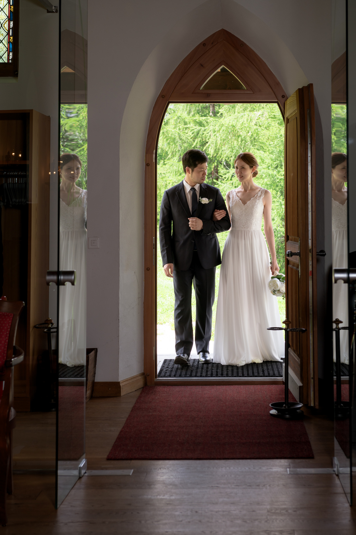 Wedding photo shoot on Riffelalp, Zermatt
