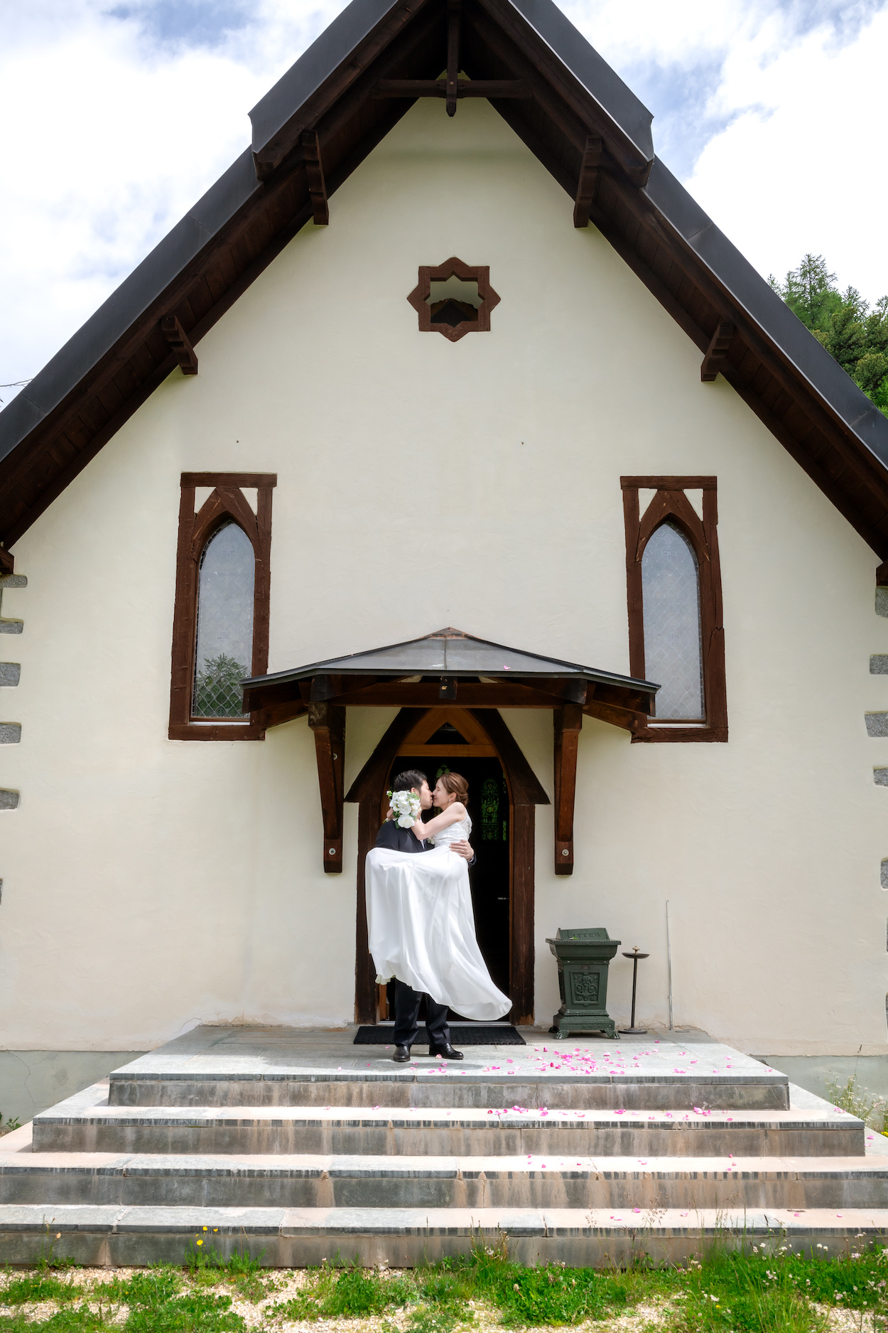 Wedding photo shoot on Riffelalp, Zermatt
